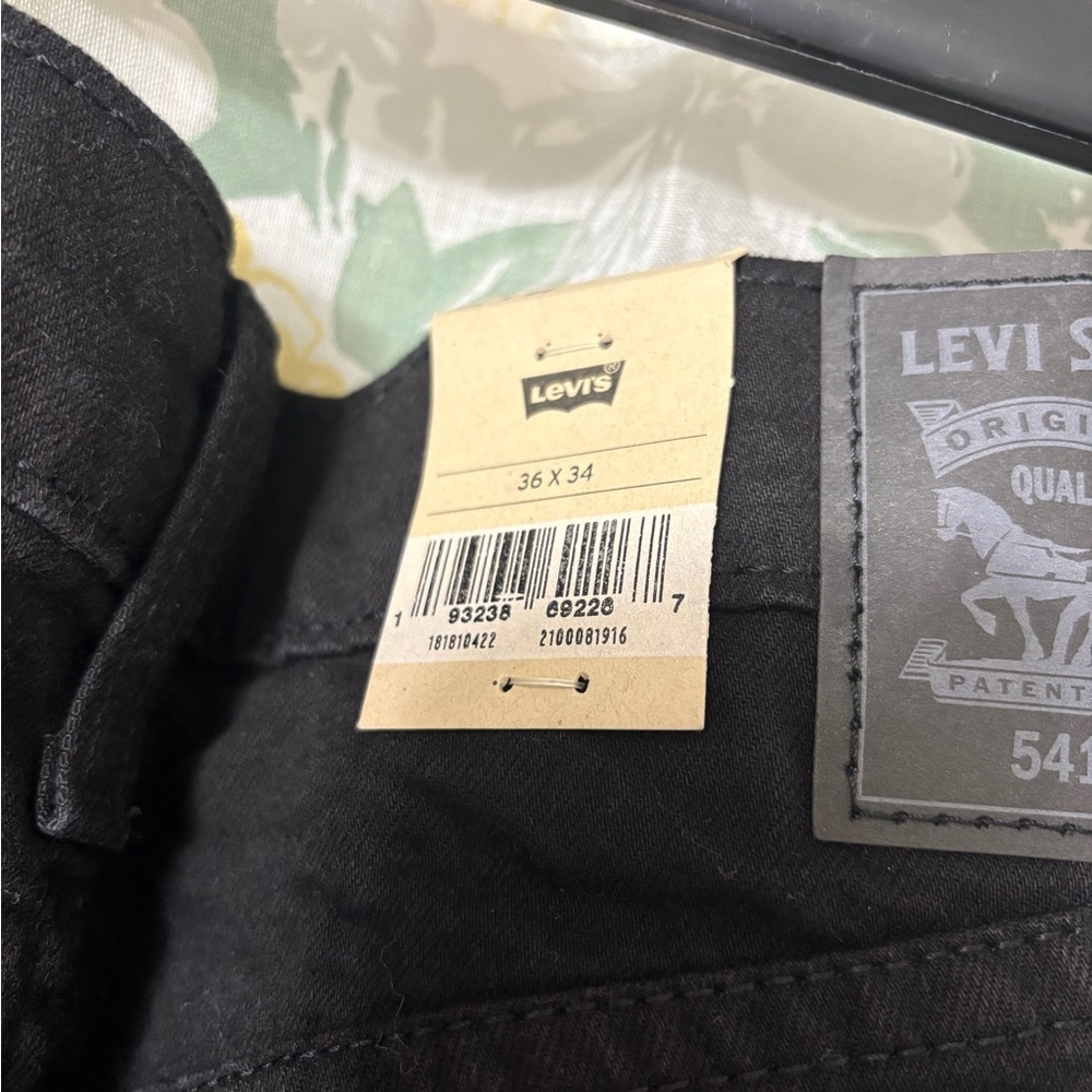 Levi's Mens 504 Taper Fit Black Jeans 36 x 34 NWT - Picture 5 of 10